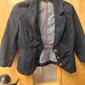 Express Dark Blue Denim Jacket Small